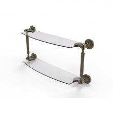 Allied Brass DT-34/24-ABR - Dottingham Collection 24 Inch Two Tiered Glass Shelf