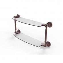 Allied Brass DT-34/24-CA - Dottingham Collection 24 Inch Two Tiered Glass Shelf