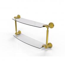 Allied Brass DT-34/24-PB - Dottingham Collection 24 Inch Two Tiered Glass Shelf