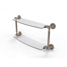 Allied Brass DT-34/24-PEW - Dottingham Collection 24 Inch Two Tiered Glass Shelf
