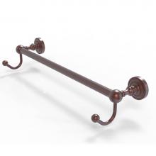 Allied Brass DT-41-18-HK-CA - Dottingham Collection 18 Inch Towel Bar with Integrated Hooks