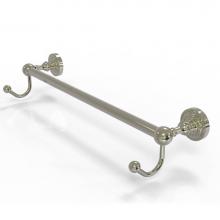 Allied Brass DT-41-30-HK-PNI - Dottingham Collection 30 Inch Towel Bar with Integrated Hooks