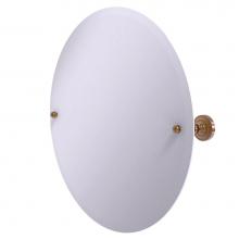 Allied Brass DT-90-BBR - Frameless Round Tilt Mirror with Beveled Edge