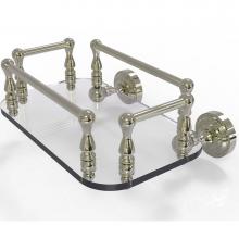 Allied Brass DT-GT-6-PNI - Dottingham Collection Wall Mounted Glass Guest Towel Tray