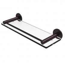 Allied Brass FR-1/16G-ABZ - Fresno Collection 16 Inch Glass Shelf with Vanity Rail