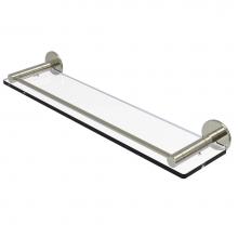 Allied Brass FR-1/22G-PNI - Fresno Collection 22 Inch Glass Shelf with Vanity Rail