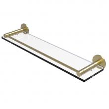 Allied Brass FR-1/22G-SBR - Fresno Collection 22 Inch Glass Shelf with Vanity Rail