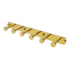 Allied Brass FR-20-6-PB - Fresno Collection 6 Position Tie and Belt Rack