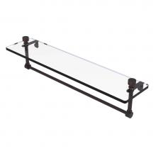 Allied Brass FT-1/22TB-VB - Foxtrot 22 Inch Glass Vanity Shelf with Integrated Towel Bar