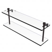 Allied Brass FT-2/22-ABZ - Foxtrot Collection 22 Inch Two Tiered Glass Shelf