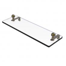 Allied Brass MA-1/16-ABR - Mambo 16 Inch Glass Vanity Shelf with Beveled Edges