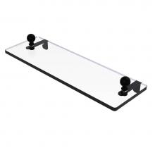 Allied Brass MA-1/16-BKM - Mambo 16 Inch Glass Vanity Shelf with Beveled Edges