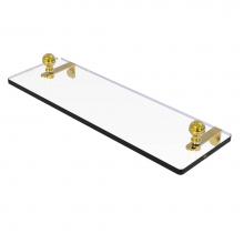 Allied Brass MA-1/16-PB - Mambo 16 Inch Glass Vanity Shelf with Beveled Edges