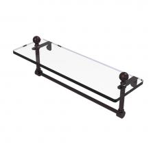 Allied Brass MA-1/16TB-ABZ - Mambo 16 Inch Glass Vanity Shelf with Integrated Towel Bar