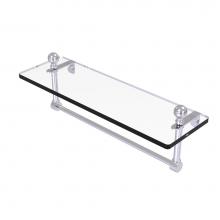 Allied Brass MA-1/16TB-SCH - Mambo 16 Inch Glass Vanity Shelf with Integrated Towel Bar