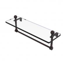 Allied Brass MA-1/16TB-VB - Mambo 16 Inch Glass Vanity Shelf with Integrated Towel Bar
