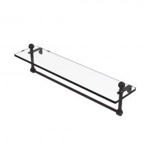 Allied Brass MA-1/22TB-VB - Mambo 22 Inch Glass Vanity Shelf with Integrated Towel Bar