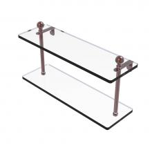 Allied Brass MA-2/16-CA - Mambo Collection 16 Inch Two Tiered Glass Shelf