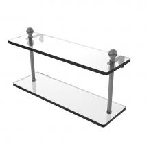 Allied Brass MA-2/16-GYM - Mambo Collection 16 Inch Two Tiered Glass Shelf