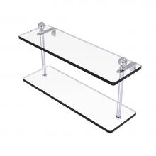Allied Brass MA-2/16-PC - Mambo Collection 16 Inch Two Tiered Glass Shelf