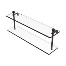 Allied Brass MA-2/22-ABZ - Mambo Collection 22 Inch Two Tiered Glass Shelf