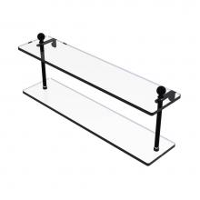 Allied Brass MA-2/22-BKM - Mambo Collection 22 Inch Two Tiered Glass Shelf