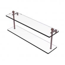 Allied Brass MA-2/22-CA - Mambo Collection 22 Inch Two Tiered Glass Shelf