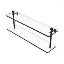 Allied Brass MA-2/22-ORB - Mambo Collection 22 Inch Two Tiered Glass Shelf