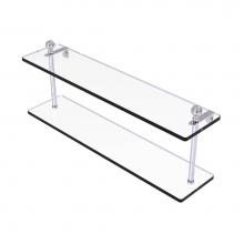 Allied Brass MA-2/22-PC - Mambo Collection 22 Inch Two Tiered Glass Shelf