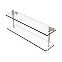Allied Brass MA-2/22-PEW - Mambo Collection 22 Inch Two Tiered Glass Shelf