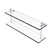 Allied Brass MA-2/22-SCH - Mambo Collection 22 Inch Two Tiered Glass Shelf