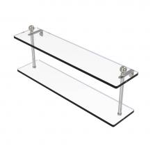 Allied Brass MA-2/22-SN - Mambo Collection 22 Inch Two Tiered Glass Shelf