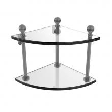 Allied Brass MA-3-GYM - Mambo Collection 2 Tier Corner Glass Shelf