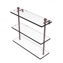 Allied Brass MA-5/16-CA - Mambo Collection 16 Inch Triple Tiered Glass Shelf