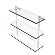 Allied Brass MA-5/16-PC - Mambo Collection 16 Inch Triple Tiered Glass Shelf
