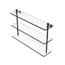 Allied Brass MA-5/22-ABZ - Mambo Collection 22 Inch Triple Tiered Glass Shelf