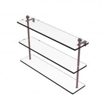 Allied Brass MA-5/22-CA - Mambo Collection 22 Inch Triple Tiered Glass Shelf