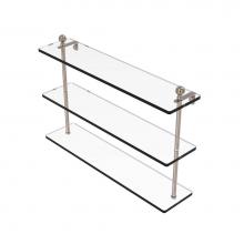 Allied Brass MA-5/22-PEW - Mambo Collection 22 Inch Triple Tiered Glass Shelf