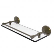 Allied Brass MC-1/16-GAL-ABR - Monte Carlo 16 Inch Tempered Glass Shelf with Gallery Rail