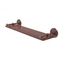 Allied Brass MC-1-22-GAL-IRW-CA - Monte Carlo Collection 22 Inch Solid IPE Ironwood Shelf with Gallery Rail