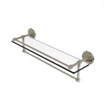 Allied Brass MC-1TB/22-GAL-PNI - 22 Inch Gallery Glass Shelf with Towel Bar