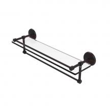 Allied Brass MC-1TB/22-GAL-VB - 22 Inch Gallery Glass Shelf with Towel Bar