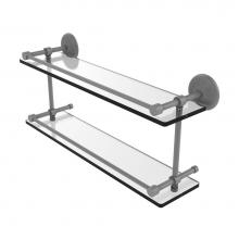 Allied Brass MC-2/22-GAL-GYM - Monte Carlo 22 Inch Double Glass Shelf with Gallery Rail