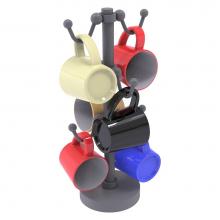 Allied Brass MGH-81-GYM - Countertop 6 Coffee Mug Holder - Matte Gray