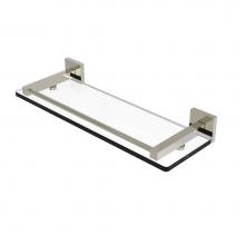 Allied Brass MT-1-16-GAL-PNI - Montero Collection 16 Inch Glass Shelf with Gallery Rail