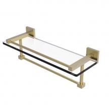 Allied Brass MT-1-16TB-GAL-SCH - Montero Collection 16 Inch Gallery Glass Shelf with Towel Bar