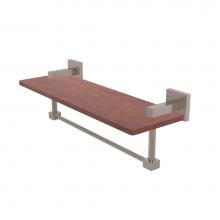 Allied Brass MT-1TB-16-IRW-PEW - Montero Collection 16 Inch Solid IPE Ironwood Shelf with Integrated Towel Bar