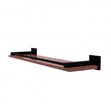 Allied Brass MT-1-22-GAL-IRW-BKM - Montero Collection 22 Inch Solid IPE Ironwood Shelf with Gallery Rail