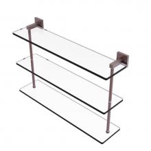 Allied Brass MT-5-22-CA - Montero Collection 22 Inch Triple Tiered Glass Shelf