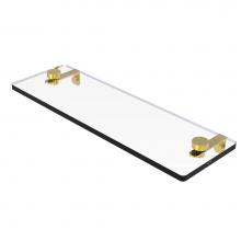 Allied Brass NS-1/16-UNL - 16 Inch Glass Vanity Shelf with Beveled Edges